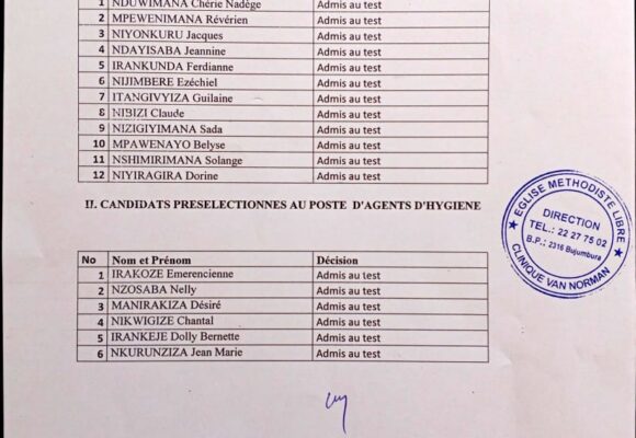 COMMUNIQUÉ OFFICIEL À L’ATTENTION DES CANDIDATS PRÉSÉLECTIONNÉS